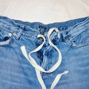 J. Crew Light Blue Boyfriend Jeans with Drawstring Waist
